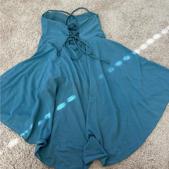 Halara Backlesss Lace Up Mesh Flowy Mini Dance Active Dress - Picture 5 of 6